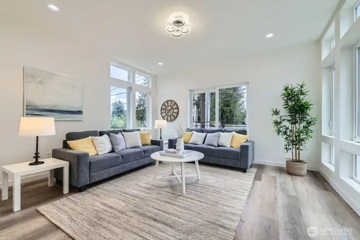 Main floor living room. Plenty of room for your preferred furniture configuration. This townhome is larger than most at 1742 square feet!