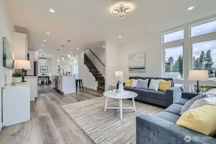 Another living room view looking to the rear of the main floor