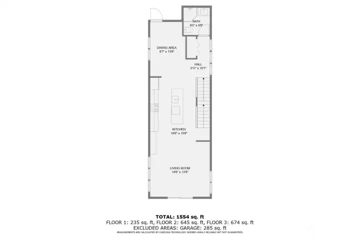 Main floor living space, second floor.