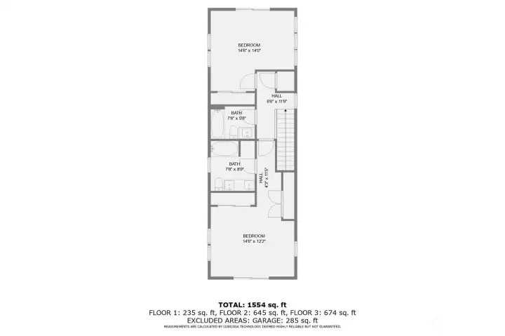 Upper level bedrooms and baths (third floor).