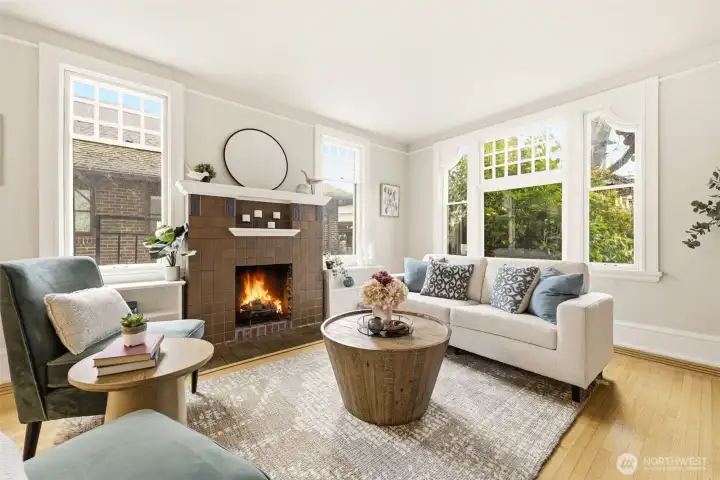 Classic divided-light windows with rich millwork, offering both architectural character and beautiful natural light