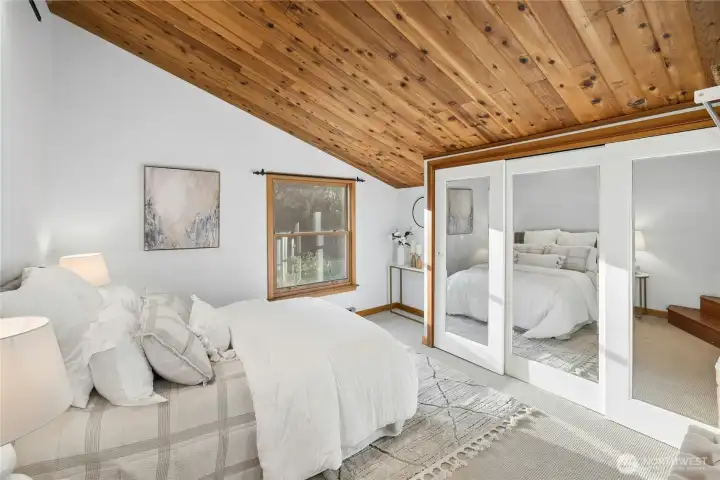 The primary bedroom.