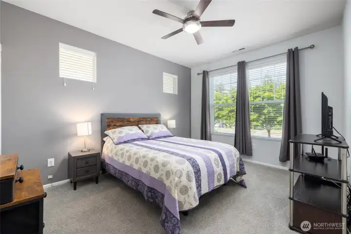 Spacious main floor primary bedroom
