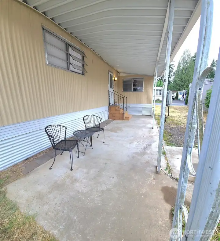 Large covered patio