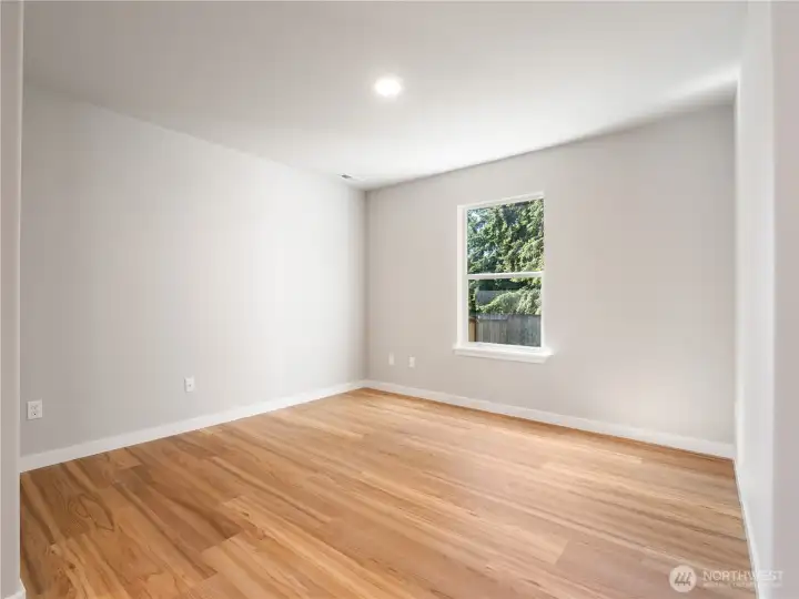 Just off the living room and kitchen, the versatile flex space can easily serve as a formal dining room, office or home gym, whatever fits your lifestyle.
