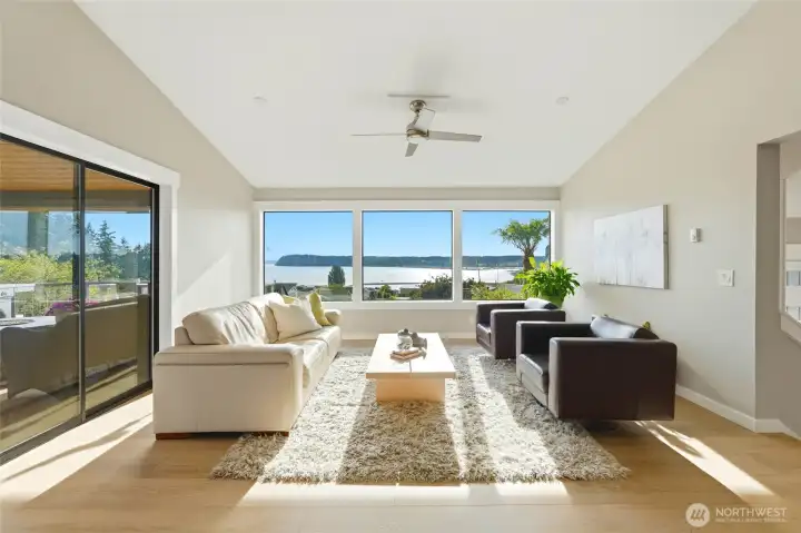 Spectacular west facing view from living space