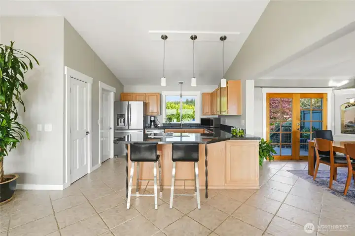 Kitchen and eating area