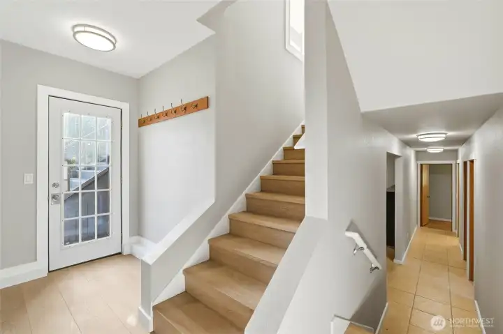 Entrance, stairway and hall