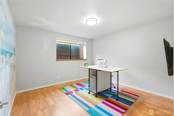 Home office on lower level