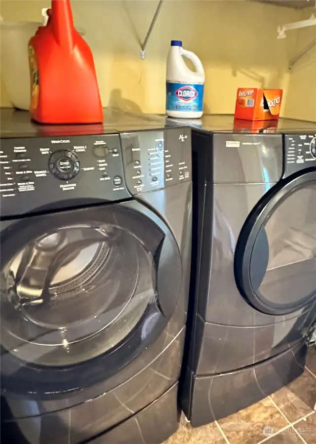 Laundry area on lower level