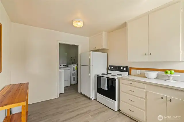 Kitchen with access to the mud room/laundry room