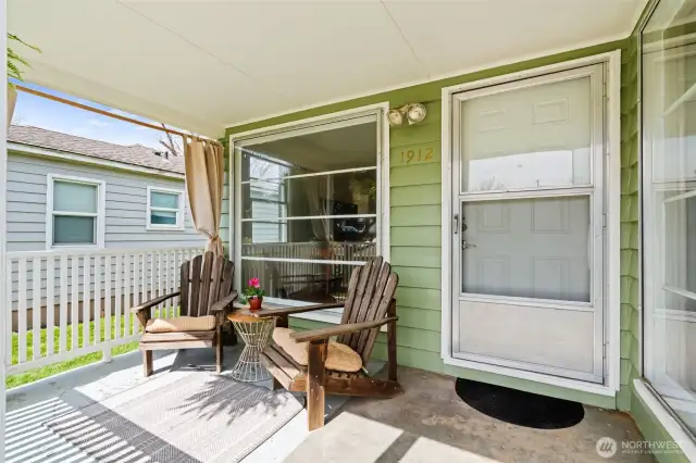 Welcoming covered front porch
