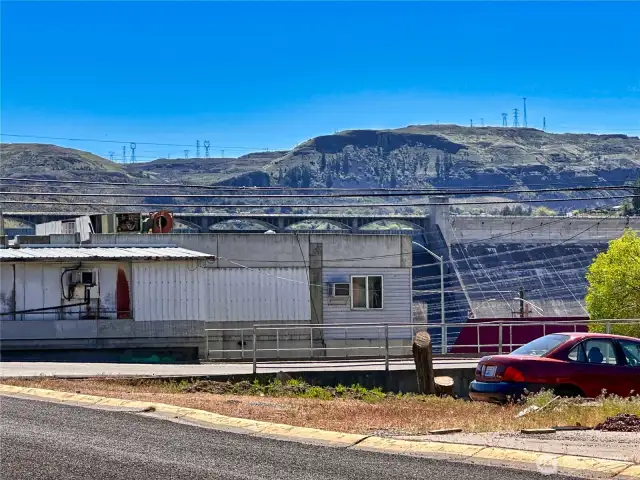 Partial view of the Grand Coulee Dam is great for 4th of July fireworks display