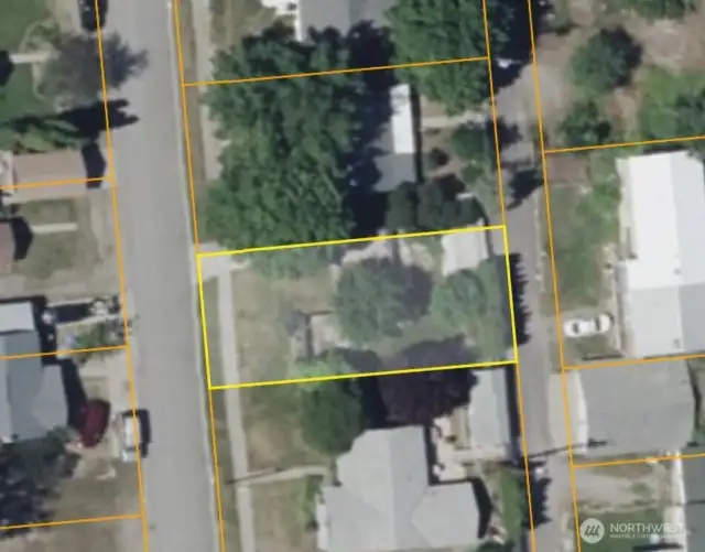 Close up aerial view