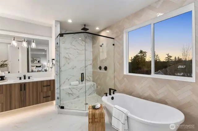 Primary Bedroom Bathroom (photo is a home recently built and sold by Builder)