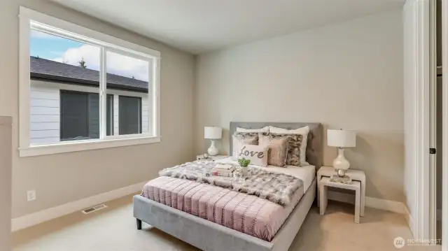 2nd of 4 bedrooms on the 2nd Level (photo is of the Model Home)