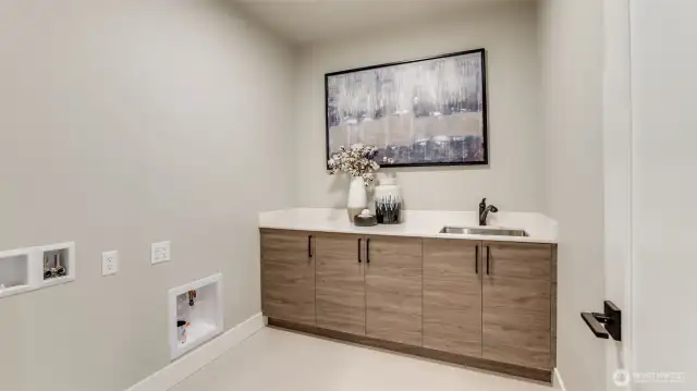 Laundry Room, conveniently located on the 2nd Level (photo is of the Model Home)