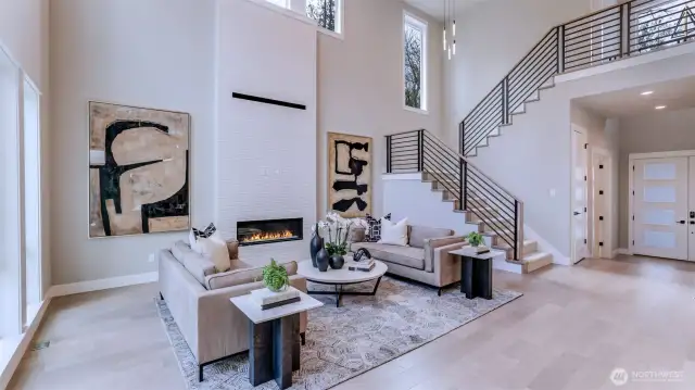 20' ceiling puts the "great" in Great Room! (photo is of Model Home)