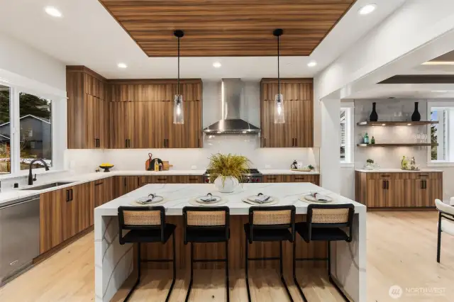 Lot 1 features similar layout as seen here, which is adjacent to the dining room. (photo is a home recently built and sold by Builder)