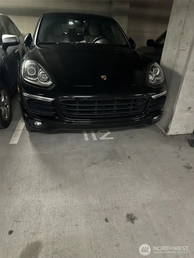 Secure, covered parking spot