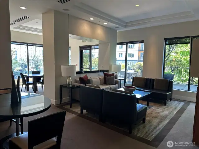 Club room just down the hall from unit