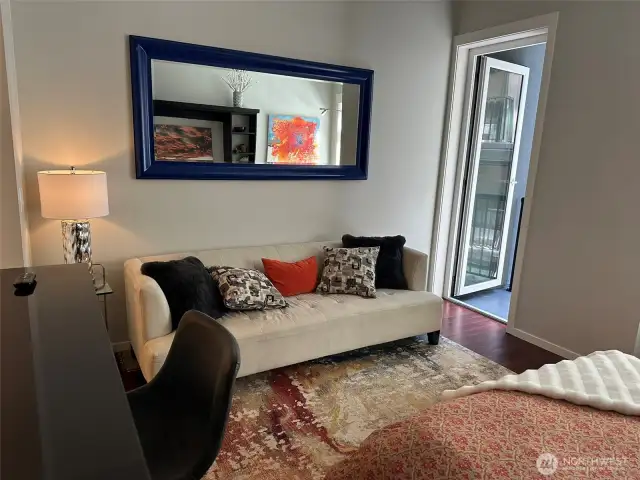 Patio w/floor to ceiling door for fresh air