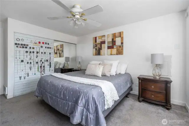 Primary Bedroom with ceiling fan
