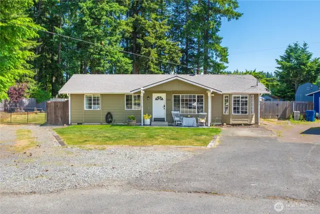 Ample front yard parking