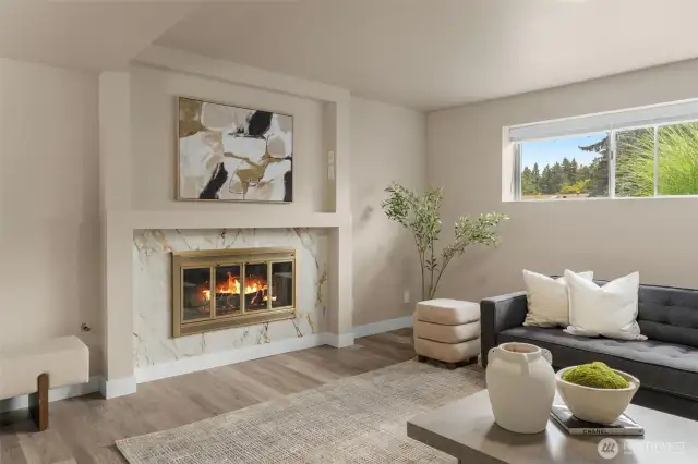 Cozy fireplace