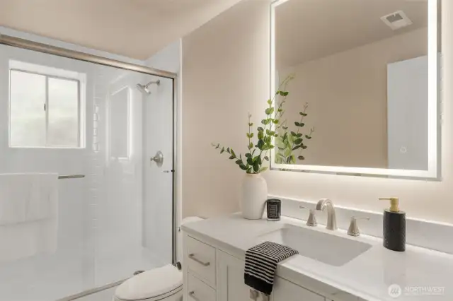 All baths have been updated with new flooring,vanities, fixtures, toilets and shower/bath walls