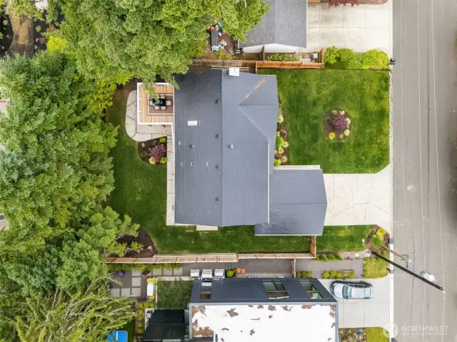 Fully fenced in private backyard