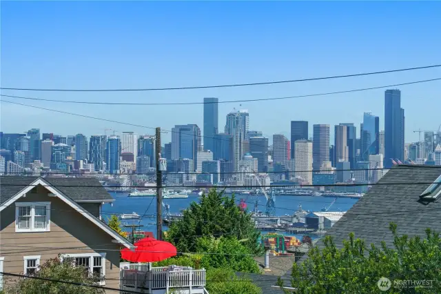Located on the quiet North end of 35th with views of Mount Rainier, the Cascades, bay and city skyline.