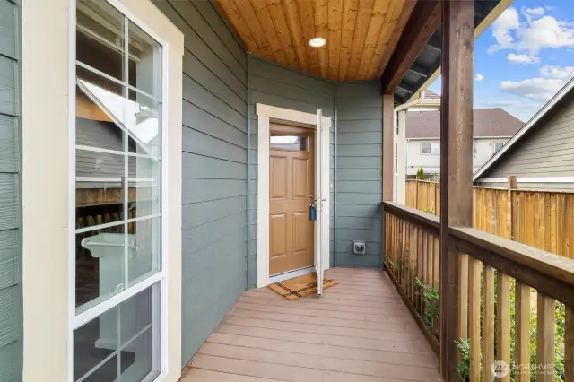 Covered walkway to the front door