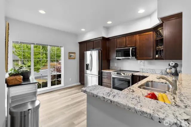 Kitchen with bright natural light