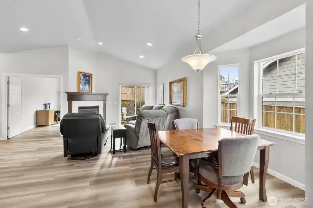 Dining area off of the living room area