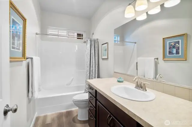 Bathroom off hallway