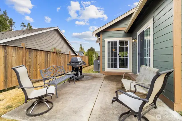 Patio in the backyard