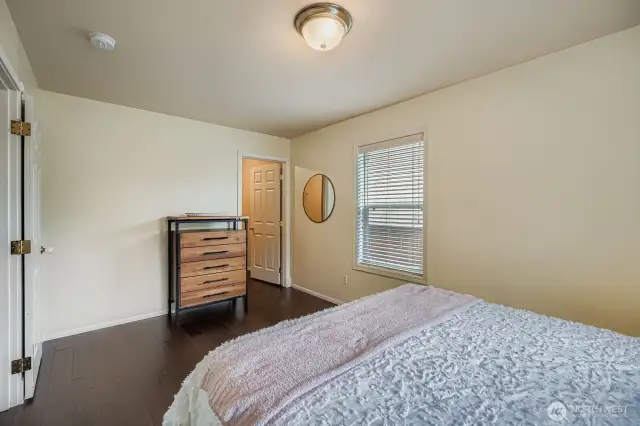 Downstairs bedroom w/ generous size walk in closet