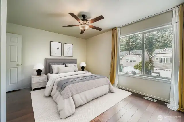 Upstairs Jr. Suite with attached bathroom **Virtually Staged**