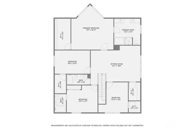 Upstairs floor plan