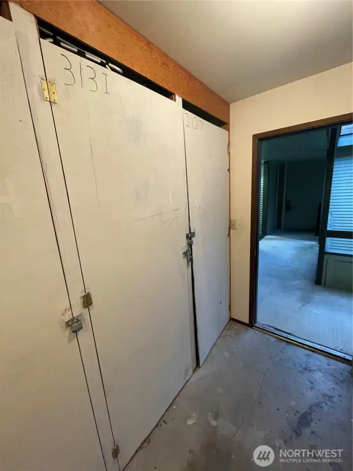 In addition to balcony storage room. additional secure storage locker down the hall.