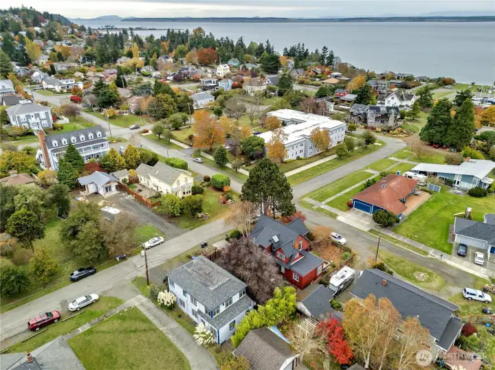 Located in the prime uptown neighborhood.  You can see Fort Worden point off in the distance.