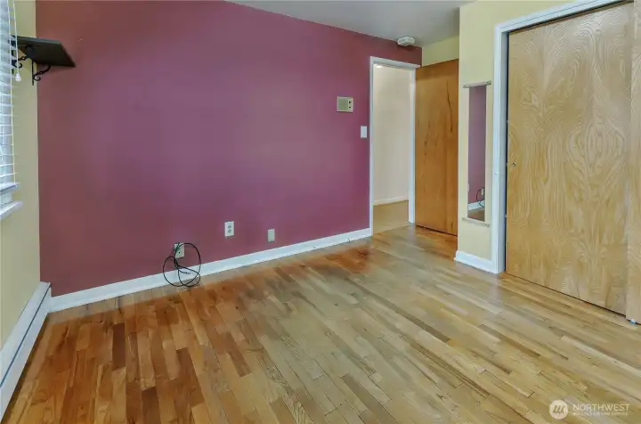 Hardwood floors in two bedrooms