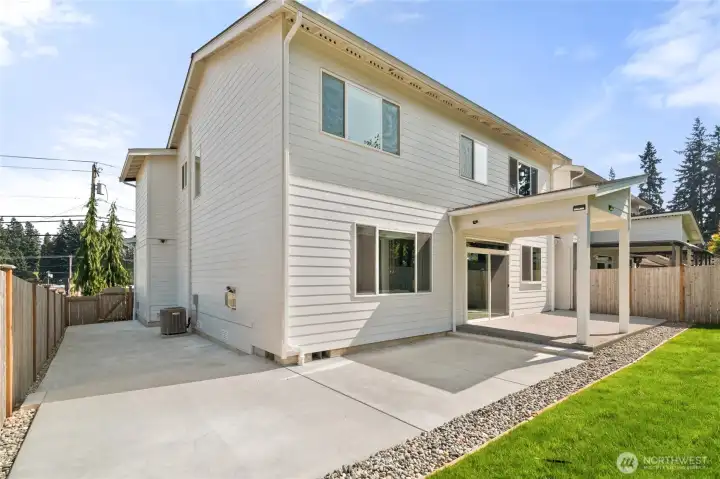 Backyard w/ extended concrete patio -3