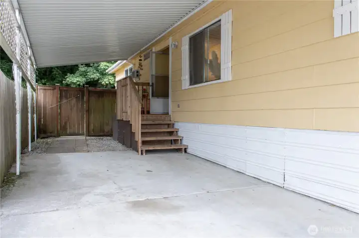 Main entrance/ carport
