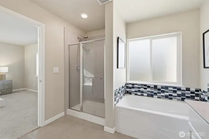 Primary Bathroom - Separate shower and soaking tub