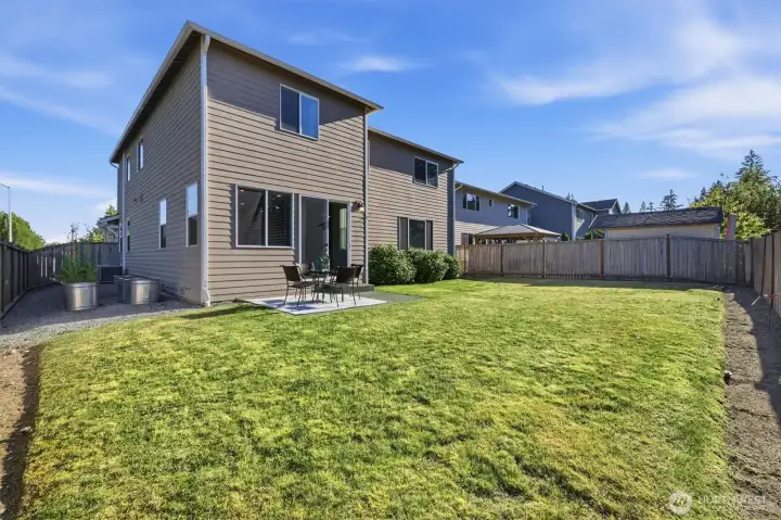 Large fully-fenced backyard