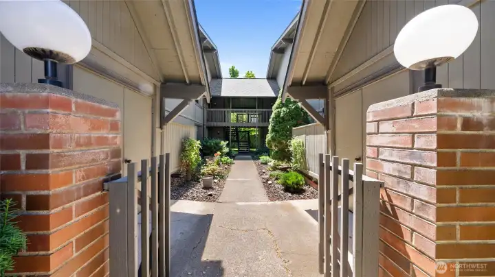 Downstairs outdoor entry