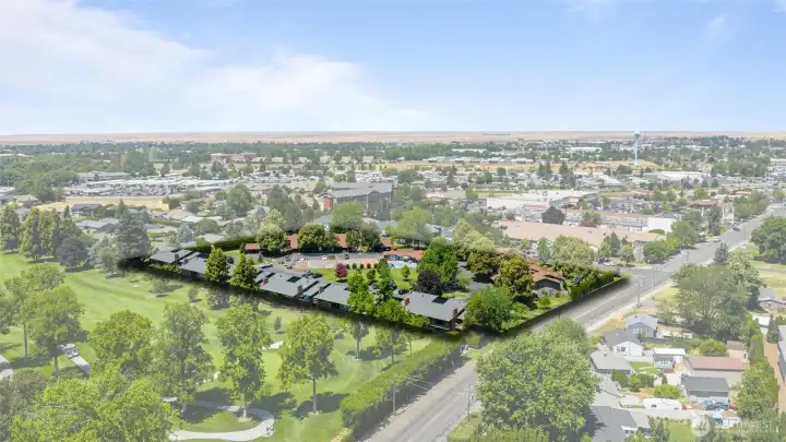 aerial with property outlined