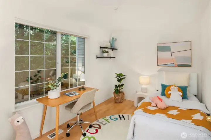 Versatile 3rd bedroom/office right off kitchen.